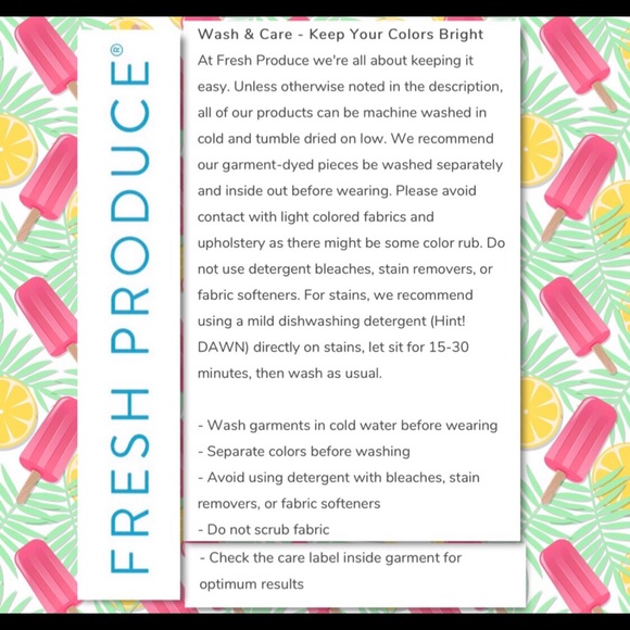 🌵Fresh Produce Island Dreaming V-Neck Tee NWT Med - Picture 10 of 13